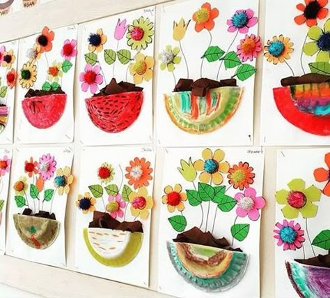 Paper Plate Bird Nest, Paper Plate Bird, Plate Craft Ideas, Craft Ideas For Preschoolers, Spring Arts And Crafts, Paper Plate Craft, Spring Art Projects, Hanging Craft Ideas, Ideas For Preschoolers