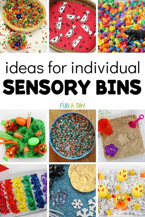 Individual sensory bins can be used in a variety of ways in a preschool classroom! They can help prevent the spread of germs, or be a behavioral tool in a calm down center. Sensory play is so fun for preschool and kindergarten kids, and teaches so much! Individual Sensory Bins Preschool, Individual Sensory Bins, Small Sensory Bins, Reptile Activities For Preschool, Reptile Activities, Preschool Sensory Bins, Sensory Bins For Preschool, Sensory Play Recipes, River Ideas