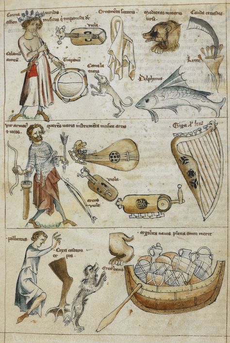 Music Instruments Illustration, History Symbol, Medieval Drawings, Hurdy Gurdy, Medieval Music, Medieval Artwork, Medieval Paintings, Ancient Books, The British Library