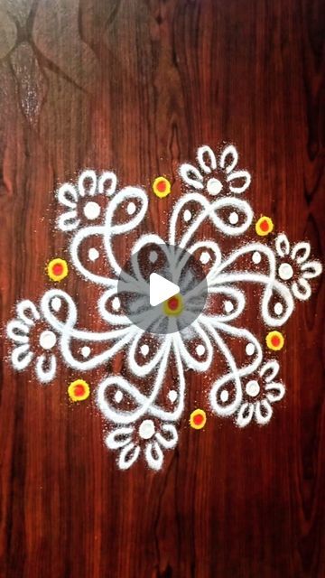 Simple Rangoli Designs With Dots, Muggulu Design Simple, Rangoli For Beginners, Simple Rangoli Kolam, Daily Muggulu, Creative Rangoli, Border Rangoli, Dot Rangoli, Rangoli Simple