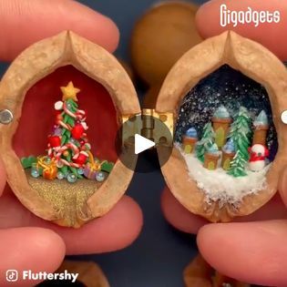 Nutshell Crafts, Walnut Crafts, Walnut Shell Crafts, Walnut Shell, Christmas Gift Idea, Shell Crafts, Mind Blowing, Diy Christmas Gifts, Interesting Facts