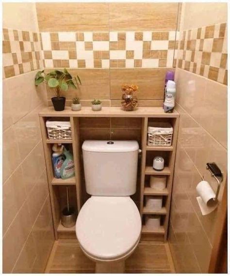 Bathroom Storage Hacks, Small Toilet Room, Small Room Design Bedroom, Small Bathroom Organization, Kitchen Island Ikea Hack, Aesthetic Bathroom, Small Toilet, Toilet Room, Living Room Design Inspiration