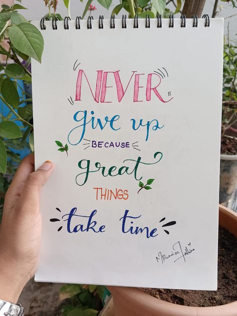 Qoutes Insta Notes, Quotes Calligraphy, Calligraphy Quotes Doodles, Diy Photo Book, Doodle Quotes, Journal Inspiration Writing, Bullet Journal Quotes, Great Things Take Time, Diary Writing