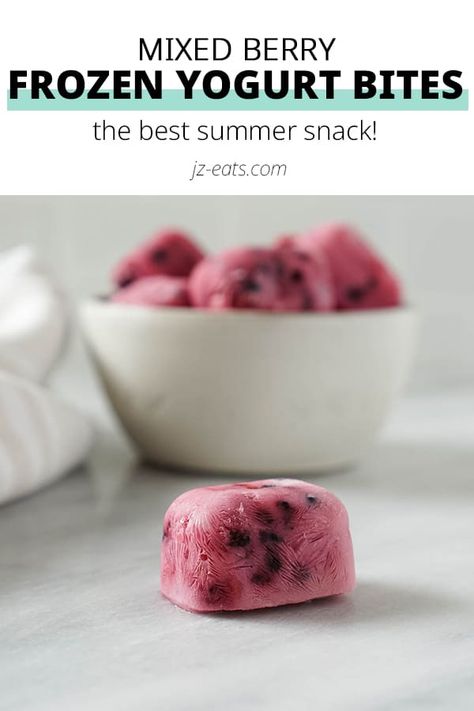 Mixed Berry Yogurt Bites are the 4 ingredient snack recipe you'll be making all summer long. Filled with wholesome ingredients like berries and yogurt, this is a guilt-free snack you can feel good about! #frozenyogurt #yogurtbites Keto Frozen Yogurt Bites, Frozen Yogurt Berry Bites, Smoothie Bites, Strawberry Yogurt Bites, Frozen Recipes, Keto Diet Drinks, Keto Approved Foods, Frozen Yogurt Bites, Weekly Activities