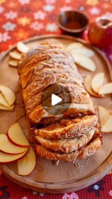 Sarah Reed on Instagram: "This one has all the fall feelings and I’m loving it! 🍎🥧 I took the warm and cozy flavors of apple pie and cinnamon rolls and made them into one perfect fall treat! This is my sweet cinnamon roll dough, stuffed with apple pie filling and a brown sugar and cinnamon compound butter, and then topped with a salted caramel glaze. I’m working on getting this recipe up on my blog, comment below if you want me to send you a link when it’s done! 

Tea towel from @geometry.house - use SARAHR15 to save. 🍁 

You can access my recipes by tapping my blog link in profile (Best Little Moments). You can also type sarahtreed.com or bestlittlemonents.com into your browser to get there. ✨

#cinnamonrolls #applepie #fallrecipes #appleseason #applepicking #cozyseason" Salted Caramel Glaze, Cinnamon Roll Dough, Caramel Glaze, Apple Pie Filling, Apple Dessert, Apple Season, Apple Dessert Recipes, Compound Butter, My Recipes