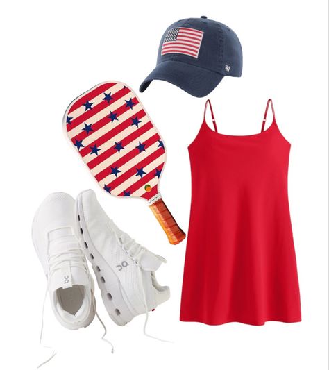 Spring Holiday Outfit, Traveler Mini Dress, Spring Break Outfit Ideas, On Cloud Sneakers, Pickleball Outfit, Fourth Of July Parade, Cloud Sneakers, College Clothing, Cheat Code