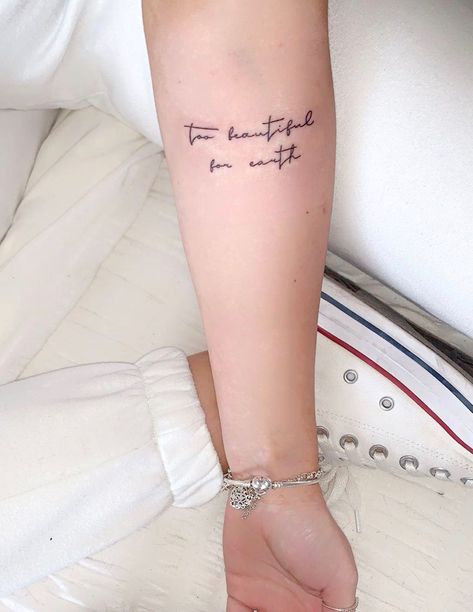 Small Heaven Tattoo, My Angel In Heaven Tattoo, Tattoos For Missing Someone, Minimalist In Memory Tattoo, Daughter Of An Angel Tattoo, Godmom Tattoo Ideas, Tatoos Loss Of Mother, Tattoo Ideas For Still Birth, Tattoos For Angels In Heaven