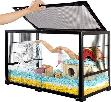 Animals Habitat, Large Hamster Cages, Gerbil Cages, Animal Cage, Hamster Cages, Hamster Wheel, Big Room, Syrian Hamster, Small Animal Cage