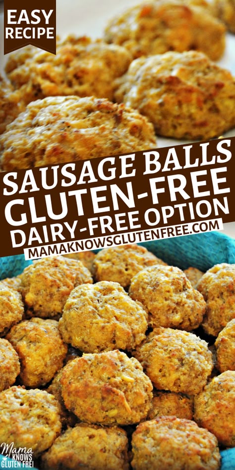 Gluten Free Sausage Balls, Mama Knows Gluten Free, Recipe For Sausage, Gluten Free Dairy Free Breakfast, Gluten Free Bisquick, Gluten Free Sausage, Dairy Free Appetizers, Gluten Free Brunch, Gluten Free Turkey