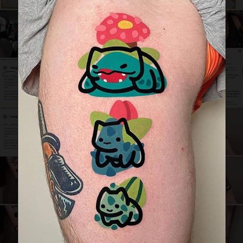 Pokemon Sleeves, Real Tattoos, Penguin Tattoo, Funky Tattoos, Tattoo Magazine, Pokemon Tattoo, Kawaii Tattoo, Spooky Tattoos, Tatuaje A Color