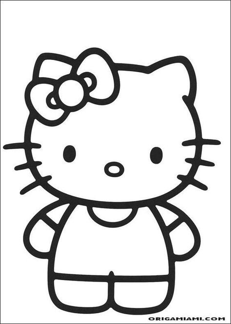 Color Pages Aesthetic, Drawing Ideas Easy Hello Kitty, Cute Drawings For Kids Kawaii Art, Cute Drawings Hello Kitty, Cute Simple Drawings Disney, Easy Pics To Draw, Desenhos Para Pintar Aesthetic, Cute Things To Color, Cute Cartoon Drawings Easy