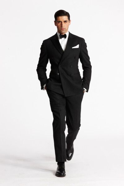 Black Double Breasted Suit, Double Breasted Suit Men, Bow Tie Suit, Double Breasted Tuxedo, Man Jacket, Ralph Lauren Fall, Fall Chic, Virtual Wardrobe, Online Closet