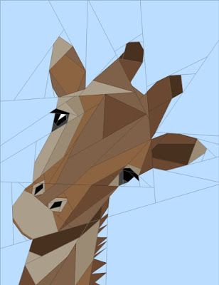 Giraffe Quilt, Skater Boi, Paper Pieced Quilt Patterns, Poly Art, Foundation Paper Piecing Patterns, Paper Pieced Quilt, Quilt Art, Low Poly Art, Animal Quilts