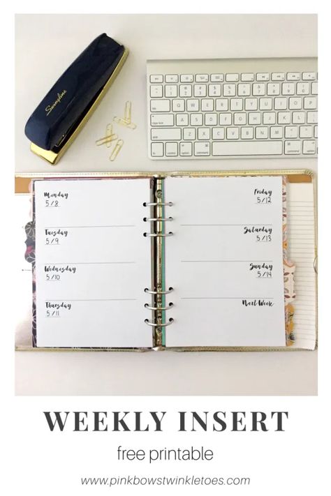 Printables Journal, Homemade Planner, Free Planner Inserts, Planner Free Printable, Free Planner Pages, A5 Planner Printables, Weekly Planner Free Printable, Happy Planners, Weekly Planner Inserts