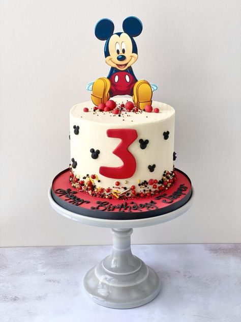 Mickey Mouse Layer Cake Mickey Mouse Birthday Cake, Mickey Mouse Pins, Mouse Silhouette, Mickey Mouse Cake, Edible Printing, Uk Images, Mini Mouse, Mickey Mouse Birthday, Cake Images