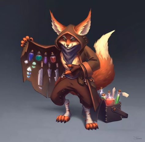 Dnd Merchant Art, Animal Merchant, Traveling Merchant Character Design, Humblewood Character Art, Cat Merchant, Dnd Merchant, Merchant Character Design, Fantasy Merchant, Undead Warrior