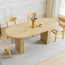 Tables For Kitchen, Round Dining Room Tables, Modern Farmhouse Kitchen Table, Oval Kitchen Table, Living Room Natural, Oak Dining Room, Round Dining Room Table, Dining Table In Living Room, Farmhouse Kitchen Tables