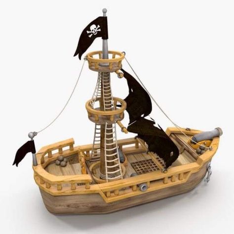 Cartoon Pirate Ship, Cardboard Pirate Ship, Cafe Story, Chinese Boat, Cartoon Pirate, Model Sailing Ships, Pirate Toys, Pirate Books, Steampunk Airship