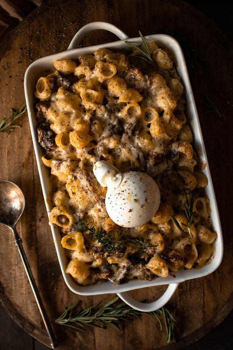 Short Rib Mac And Cheese, Rib Mac And Cheese, White Wine Pasta, Beef Mac And Cheese, Wine Pasta, Creamy Mushroom Pasta, Short Ribs Recipe, Beef Pasta, Short Rib