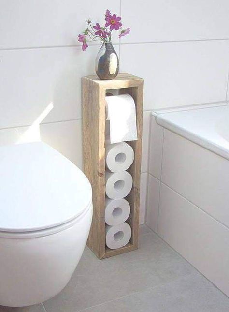 Decoração banheiro Holder Toilet Paper, Toilet Paper Stand, Diy Toilet, Bad Inspiration, Paper Stand, Shabby Chic Bathroom, Chic Bathrooms, Toilet Roll Holder, Small Bathroom Decor