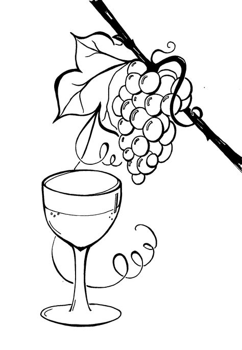 for Paula on Christmas...Wine and grapes drawing, original design, pen and ink. Grapes Drawing, Grape Drawing, Wine Glass Drawing, Wine And Grapes, Wine Presents, Metal Art Jewelry, Cocktail Illustration, Plastic Bottle Art, Stencil Font