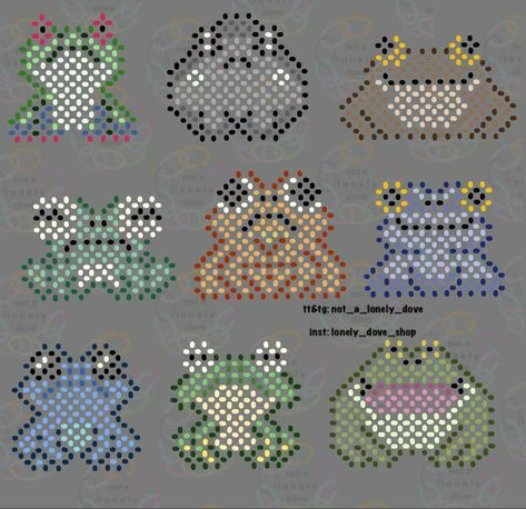 patterns for weaving frogs from beads Seed Bead Jewelry Patterns, Diy Beaded Rings, Beaded Hair Pins, Seed Bead Crafts, Diy Bracelets Tutorials, Pony Bead Patterns, Beading Jewelery, Bead Weaving Patterns, Beaded Crafts