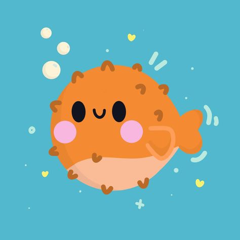 I’m not fat, I’m just puffy 😄 Puffer fish for #fish #doodleadayjune 🐡 Did you know, puffer fish only puff up when they’re stressed as a defense mechanism? Apparently they don’t always look like this although they’re super cute puffed up 🥹 #pufferfish Puffer Fish Drawing Simple, Cute Pufferfish Drawing, Cute Puffer Fish Drawing, Pufferfish Eating Carrot, Puffer Fish Illustration Cute, Puffer Fish Art, Puffer Fish Illustration, Defense Mechanism, Ocean Illustration