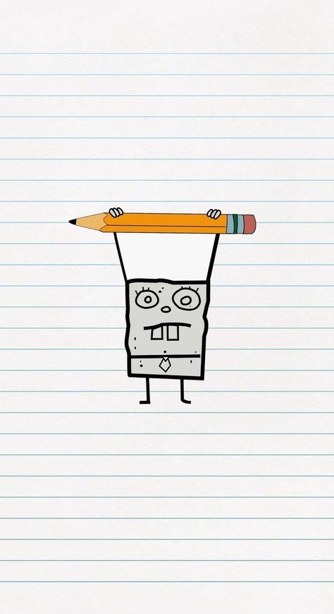 Doodle Bob Wallpaper, Doodlebob Wallpaper, Iphone Cute Wallpaper Aesthetic, Wallpaper Aesthetic Homescreen, Lockscreen Wallpaper Iphone, Homescreen Lockscreen Wallpaper, Sticker Drawing, Spongebob Drawings, Soft Filter