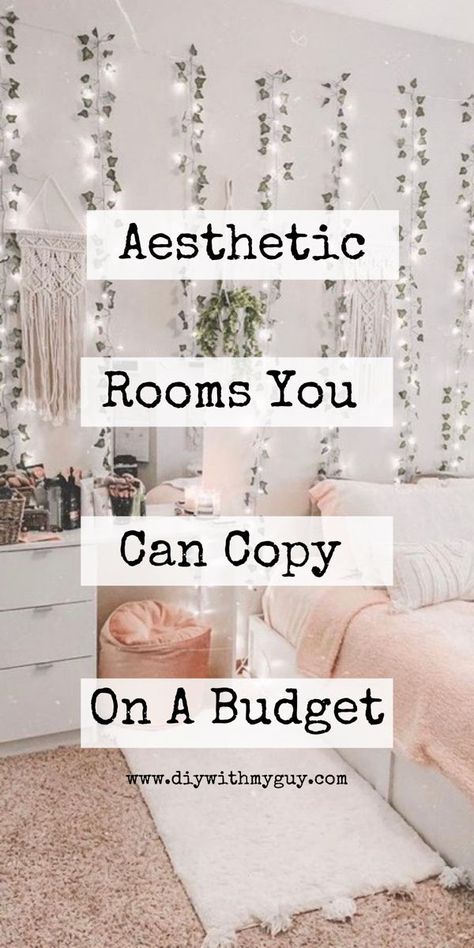 How To Make Aesthetic Room, Teen Rooms Girls Ideas, How To Make Your Bedroom Aesthetic, How To Design A Bedroom, How To Make Your Room Look Aesthetic, Cute Aesthetic Room Decor Ideas, Room Ideas For Teens Girls Bedrooms, Aesthetic Room Decoration Ideas, Cute Room Themes