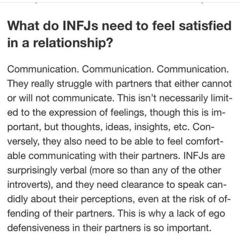 What do INFJs need to feel satisfied in a relationship? Infj Personality Relationships, Isfj Infj Relationship, Infj Enfj Relationship, Infj Quotes, Infj Personality Facts, Infj Relationships, Infj Traits, Infj Things, Infj Problems