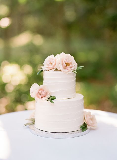 Wedding Cake Two Tier, Cake With Roses, 2 Tier Wedding Cakes, Blush Wedding Cakes, Mystic Connecticut, Small Wedding Cakes, Wedding Cake Roses, Private Estate Wedding, Pink Wedding Cake