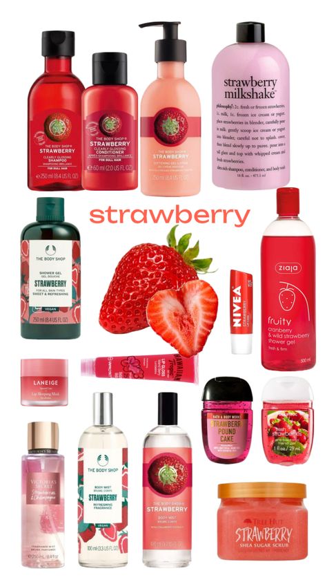 how to smell like strawberry 🍓 Strawberry Body Care, Strawberry Perfume, Fragrance Lab, Shower Skin Care, Body Smells, Perfect Skin Care Routine, Dull Hair, Skin Remedies, Perfume Lover