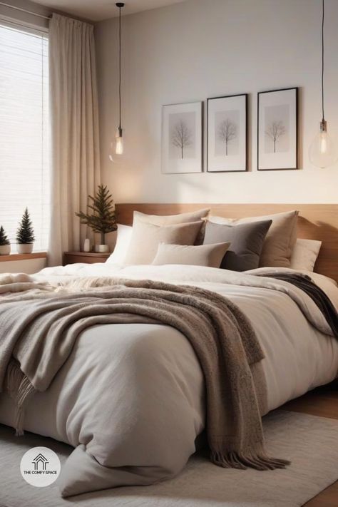 Winter is here, and so is the need for warmth! Discover 10 cozy bedroom hacks that will turn your space into a snug retreat. From snuggling up with layered textiles to clever heating solutions, these tips will not only keep you warm but also elevate your decor. Embrace the season with style and comfort! Keywords: cozy bedroom, winter hacks.#CozyVibes #WinterWarmth #BedroomHacks #HomeDecor #ComfortLiving Mattress On The Floor Aesthetic, Cozy Winter Bedroom Ideas, Cozy Bedroom Winter, Warm Cosy Bedroom Ideas, Serene Bedroom Ideas, Cozy Apartment Bedroom, Cozy Modern Bedroom, Cozy Scandinavian Bedroom, Layered Textiles