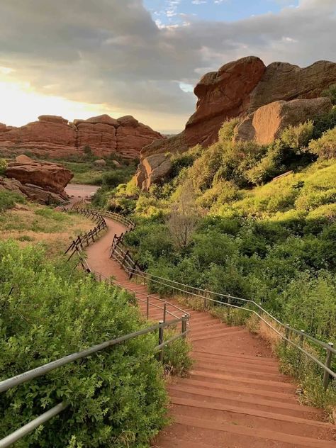 Red Rocks Colorado, Colorado Hiking Trails, Red Rocks Amphitheater, Breakfast Picnic, Watching Sunset, Denver Travel, Red Rock Amphitheatre, Colorado Summer, A Beautiful Morning