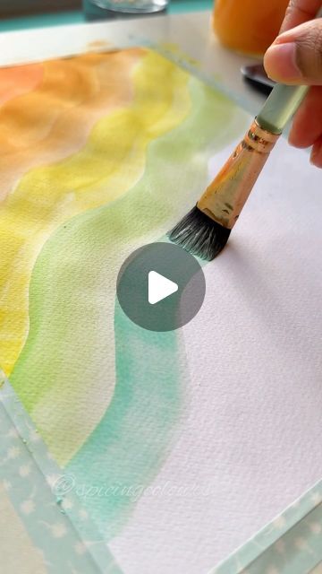 Lisiya | spicingcolours ©️ on Instagram: "Rainbow waves retreat for beginners #artheals #healingart #soothingart #arttrends #viralart #artvideo #artforbeginners #beginnerartist #watercolour #watercolor #easypainting" Rainbow Watercolor Painting, Watercolour Rainbow, Rainbow Watercolor, Watercolor Rainbow, January 29, Art Trends, Easy Paintings, Art Videos, Watercolor Painting