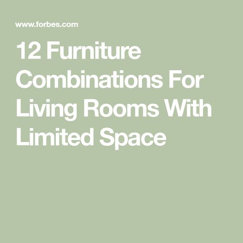 12 Furniture Combinations For Living Rooms With Limited Space Sofa Chair, Small Space, Chair And Ottoman, Living Rooms, Small Spaces, Living Room Furniture, Ottoman, Sofa, Living Room