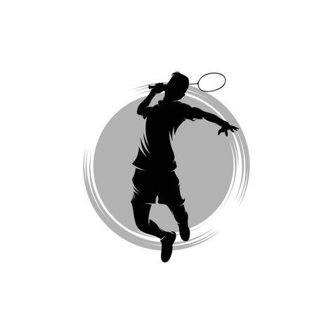 Badminton Tattoo Design, Logo Badminton Design, Badminton Logo Design, Badminton Design, Badminton Logo, Badminton Team, Game Tattoo, Badminton Player, Gaming Tattoo