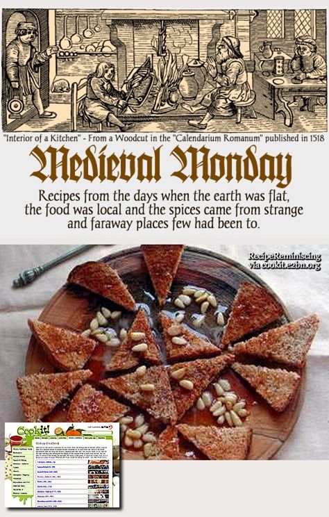 Pokerounce is essentially bread soaked in warmed honey and spices, and topped with toasted nuts.  A delicious medieval sweet treat. Medieval Food Recipes, Medieval Foods, Ancient Food, Raspberry Cordial, Viking Food, 1950s Food, Medieval Recipes, Belgian Food, Oat Cakes