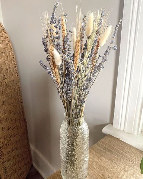 Dried Lavender Arrangements, Wheat Bouquet, Dried Floral Decor, Floor Vase Decor, Wheat Flower, Comfortable Bedroom Decor, Lavender Room, Lavender Decor, Large Floor Vase