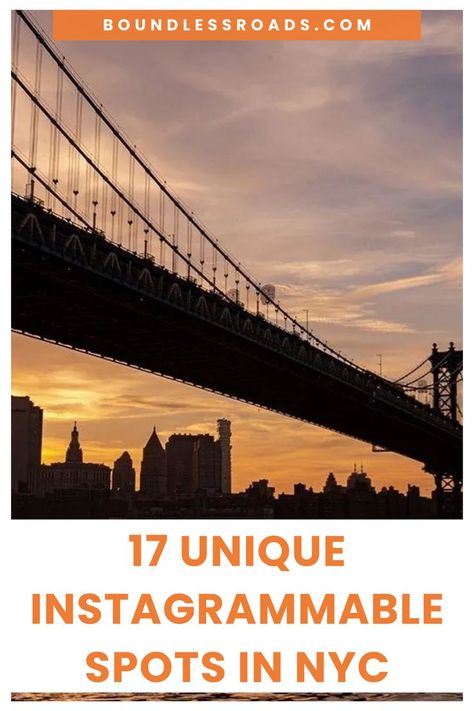 Want Instagram-worthy photos in NYC? Discover 17 of the most unique and Instagrammable places to visit this year in New York City. Check out the full blog for your perfect photo spots! Photos In Nyc, Places In Nyc, Most Instagrammable Places, Us Destinations, Instagrammable Places, Off The Beaten Path, Instagram Worthy, Iconic Landmarks, Travel Destinations