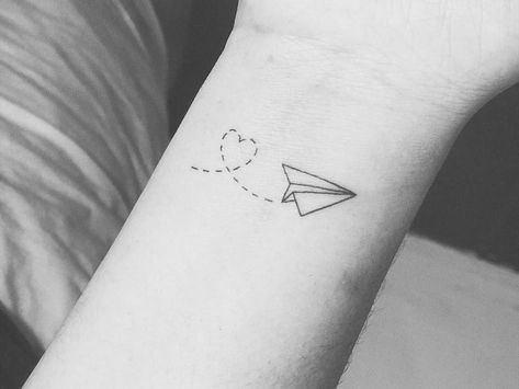 Introvert Tattoo, Linear Tattoos, Paper Plane Tattoo, Enough Tattoo, Tattoo Meaningful, Airplane Tattoo, Plane Tattoo, Shape Tattoo, Paper Airplane