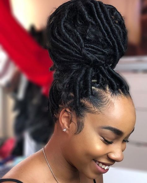 Faux Locs Hairstyles, Girls Hairstyles Braids, African Braids Hairstyles, Braided Hairstyles For Black Women, Locs Hairstyles, Box Braids Hairstyles, Faux Locs, Braids For Black Hair, Protective Hairstyles