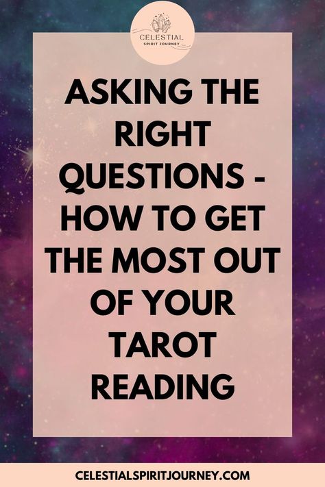 Are you asking the Tarot the right questions? Learn how to frame your queries for more accurate and meaningful readings. This guide will transform your Tarot practice. Click to master the art of asking! Tarot Questions, Tarot Practice, Celestial Spirit, Asking The Right Questions, Mystical World, Tarot Card Meanings, Spiritual Practices, Self Awareness, Spiritual Journey