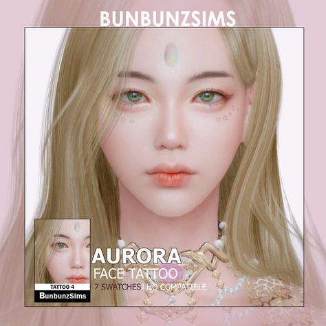 Aurora face tattoo ✿ Sims 4 Cheats, Mod Hair, The Sims 4 Skin, Makeup Cc, Cc Mods, Sims 4 Download, Sims 4 Cc Folder, The Sims 4 Download, Sims Four