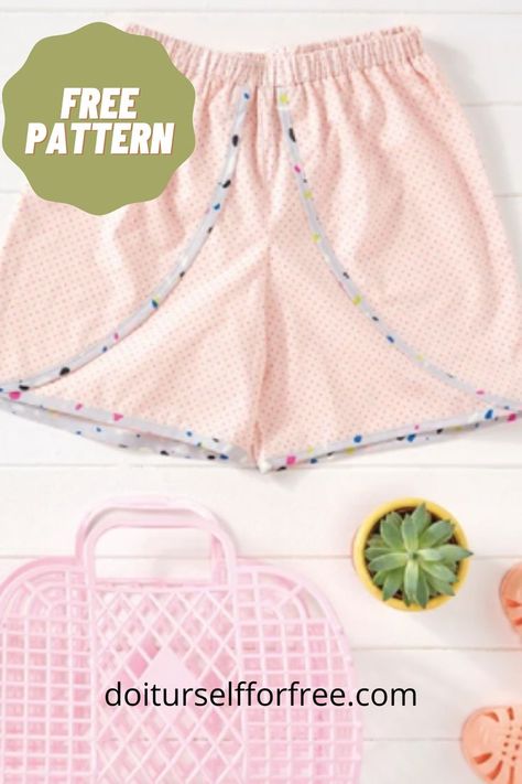 Explore a wide range of free sewing patterns and fashion embroidery and diy magazines at doiturselfforfree.com.Create amazing things for children and babies, men and women, and even home ware for free.All the free patterns are available in PDF format. Dance Shorts Pattern, Sewing Nightgown, Activewear Pattern, Shorts Pattern Free, Crochet Shorts Pattern, Shorts Sewing Pattern, Sewing Patterns Free Women, Shorts Sewing, Home Ware