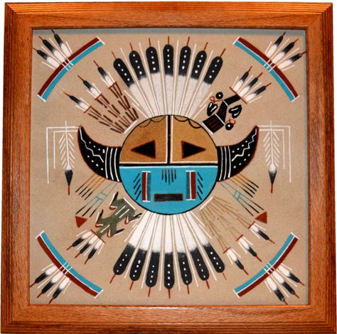 https://s.yimg.com/aah/yhst-12329791038012/bsp301137-navajo-glen-nez-sand-painting-signed-by-artist-2.gif Childhood Backyard, Southwestern Nursery, Navajo Language, Kokopelli Art, Navajo Art, Desert Life, Sand Painting, American Poets, Aboriginal Artists