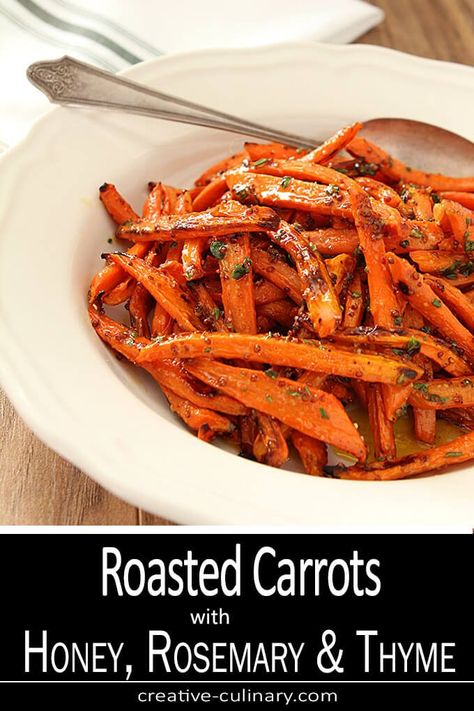 Curried Carrots, Roasted Carrots With Honey, Carrots With Honey, Carrot Dishes, Herb Dressing, Fresh Carrots, Honey Roasted Carrots, Rosemary And Thyme, Thyme Recipes