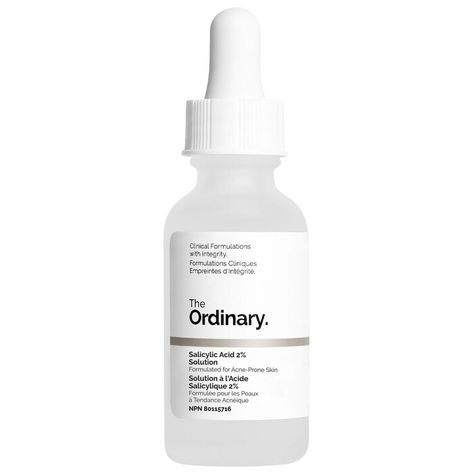 Salicylic Acid 2% Exfoliating Blemish Solution - The Ordinary | Sephora The Ordinary Salicylic Acid, Forehead Acne, Pimples Under The Skin, Acne Serum, Acne Solutions, Oily Skin Care, Acne Blemishes, Face Lotion, Shower Routine