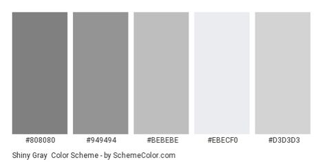 Gray Hex, Shades Of Silver, Hexadecimal Color, Silver Color Scheme, Grey Palette, Web Colors, Hex Color Palette, Grey Color Palette, Grey Color Scheme