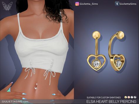 Heart Belly Piercing, Sims 4 Piercings, Sims 4 Cheats, Sims 4 Tattoos, Sims 4 Challenges, Sims 4 Cas Mods, Sims Packs, Free Sims 4, Sims 4 Teen